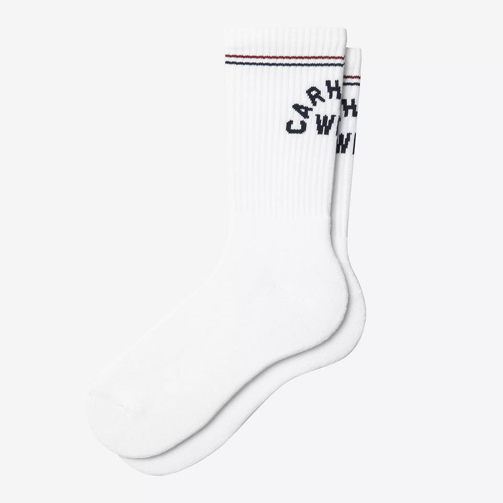 Carhartt WIP Arch Script Socks - White Dark Navy