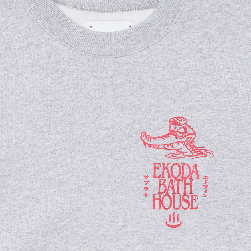 Edwin Ekoda Bath House Sweat - Grey Marl