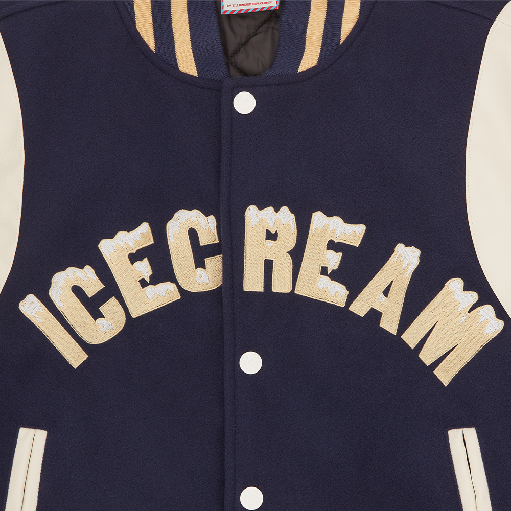 ICECREAM Drippy Varsity Jacket - Navy
