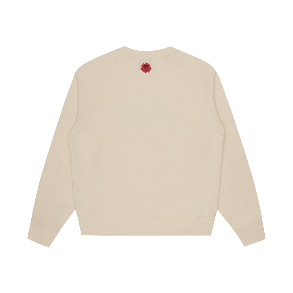 ICECREAM Woodgrain Running Dog Crew - Ecru