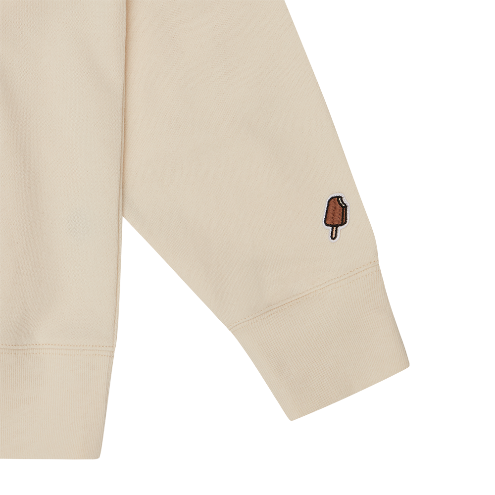 ICECREAM Woodgrain Running Dog Crew - Ecru