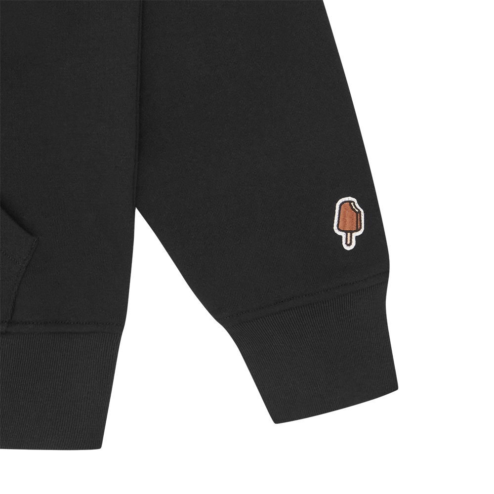 ICECREAM Woodgrain Running Dog PO Hood - Black