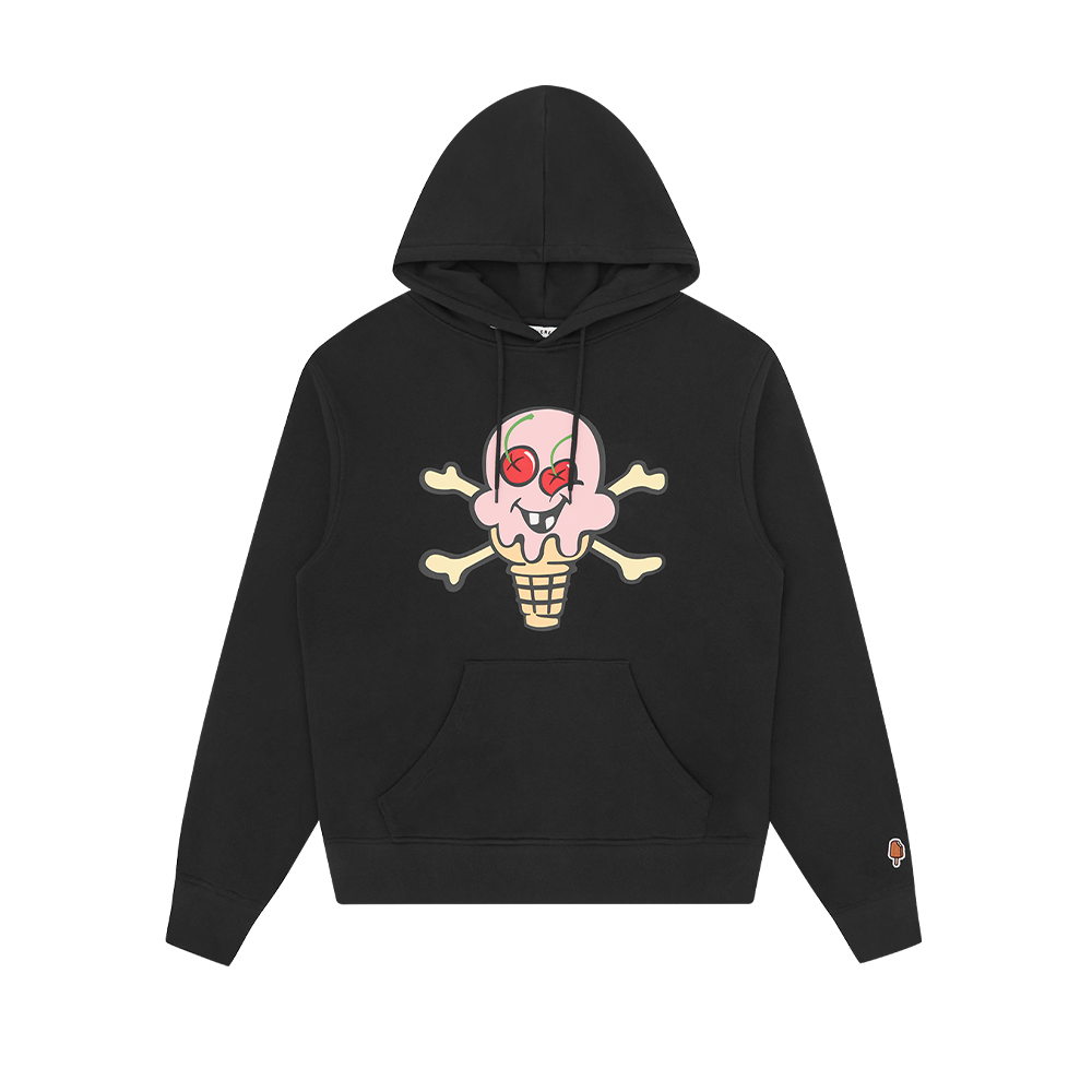 ICECREAM Cones & Bones PO Hood - Black