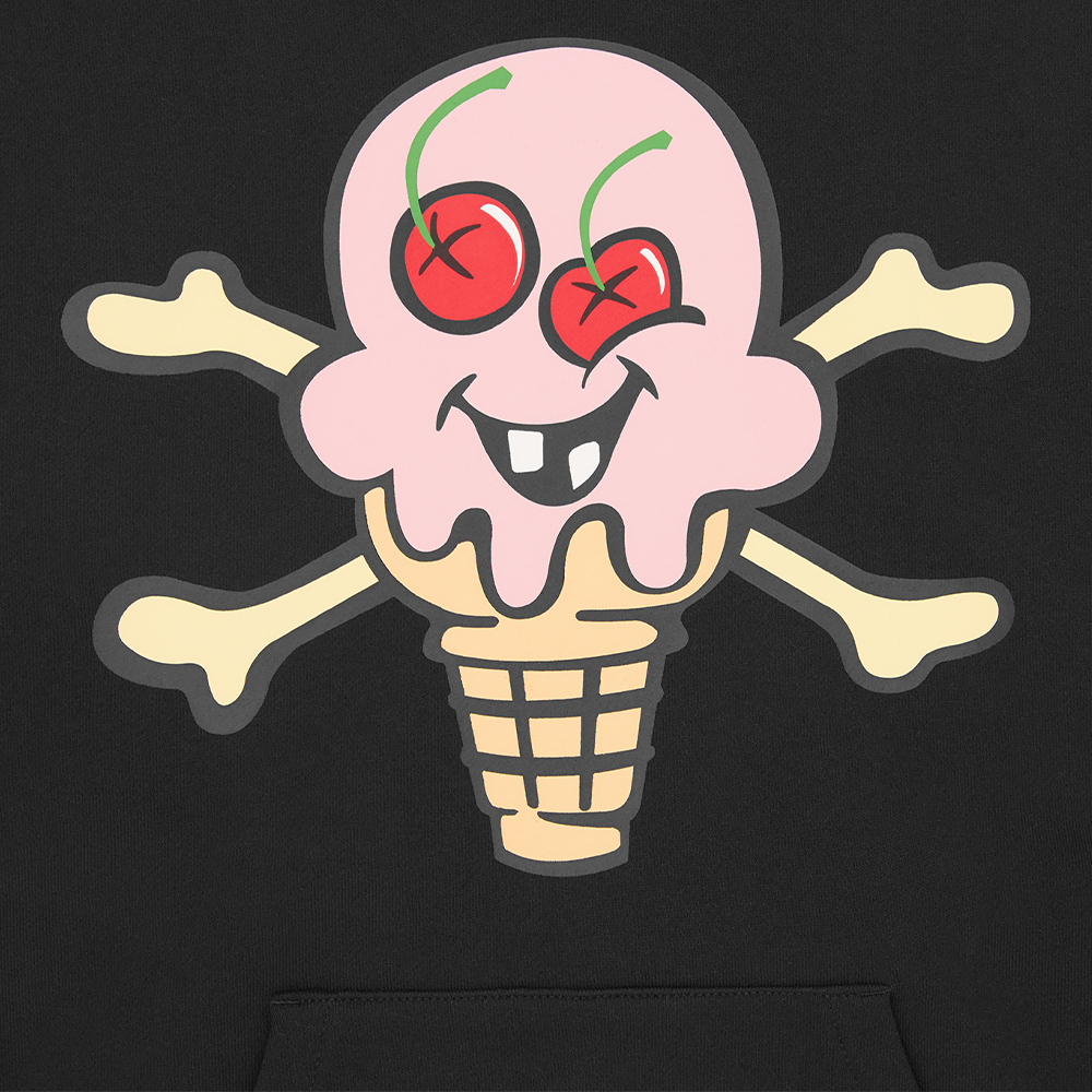 ICECREAM Cones & Bones PO Hood - Black