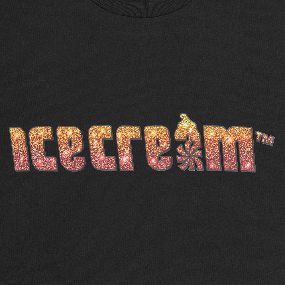 ICECREAM Soft Serve Sparkle T-Shirt - Black