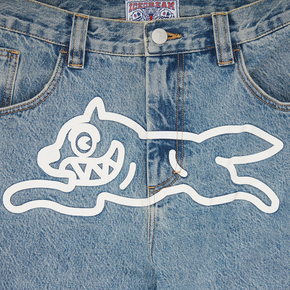 ICECREAM Check Lined Denim Pant - Vintage Wash