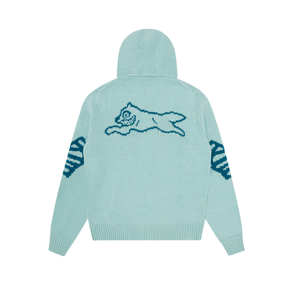 ICECREAM Running Dog Knit Zip Thru - Teal