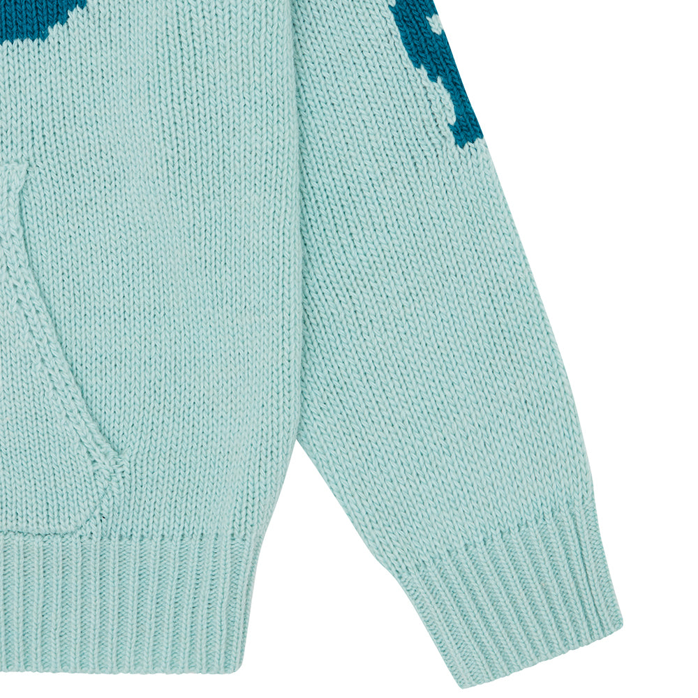 ICECREAM Running Dog Knit Zip Thru - Teal