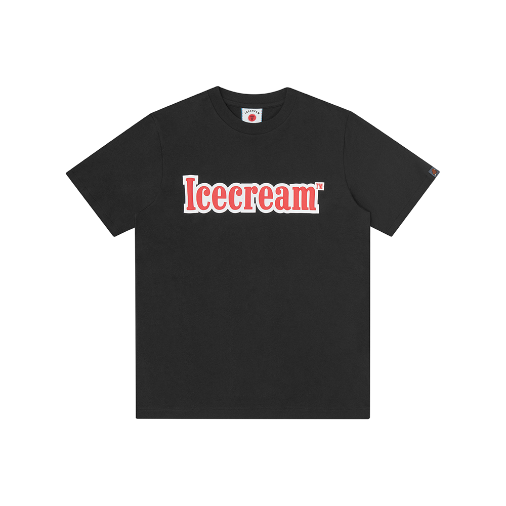 ICECREAM Puff Print Icecream T-Shirt - Black