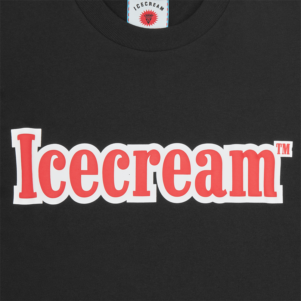 ICECREAM Puff Print Icecream T-Shirt - Black