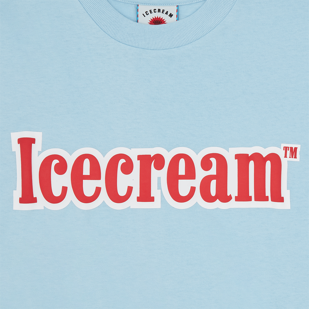 ICECREAM Puff Print Icecream T-Shirt - Blue