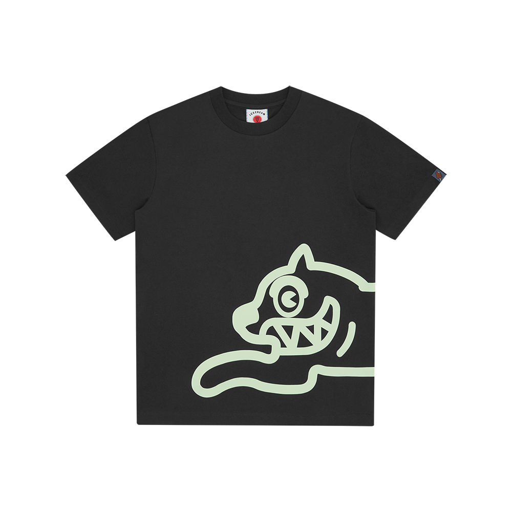 ICECREAM Jumbo Running Dog T-Shirt - Black