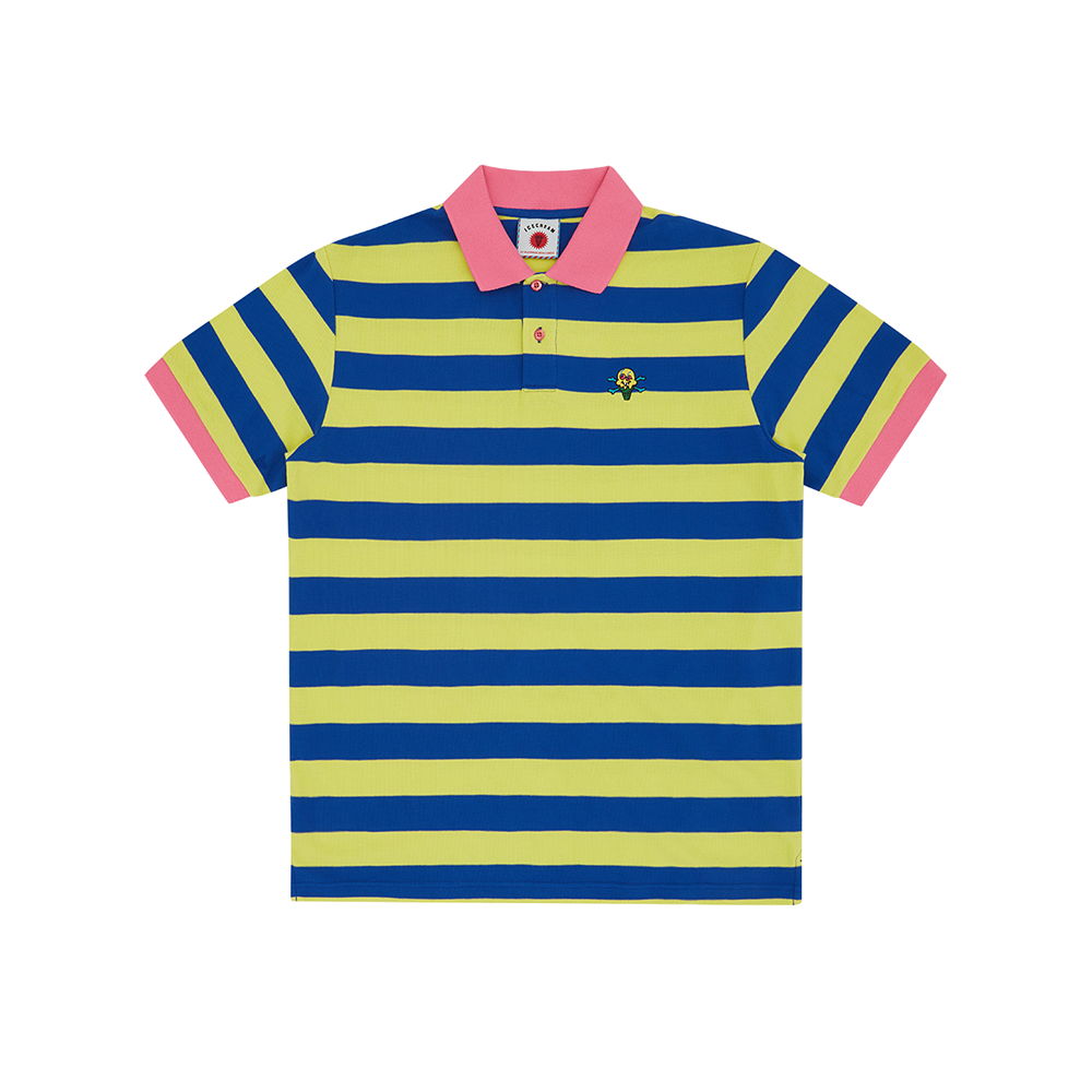 icecream Cones & Bones Polo Shirt - Slime Green Blue