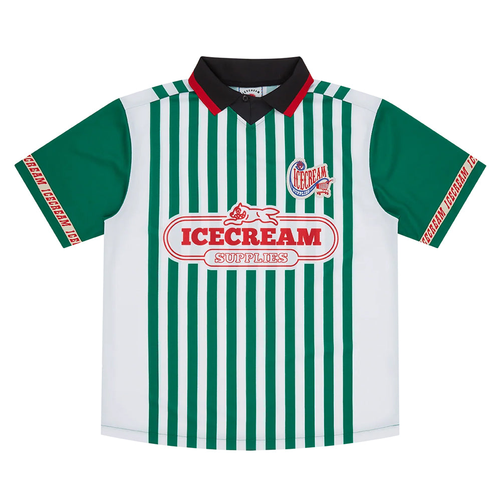 ICECREAM Striped Football Shirt - Green
