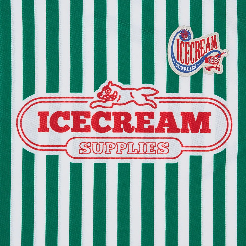 ICECREAM Striped Football Shirt - Green