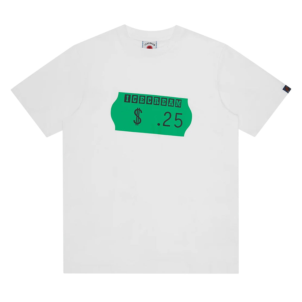 ICECREAM Sticker T-Shirt - White
