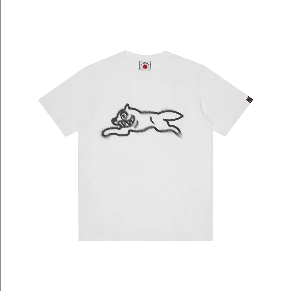 ICECREAM Spray Paint Running Dog Tee - White