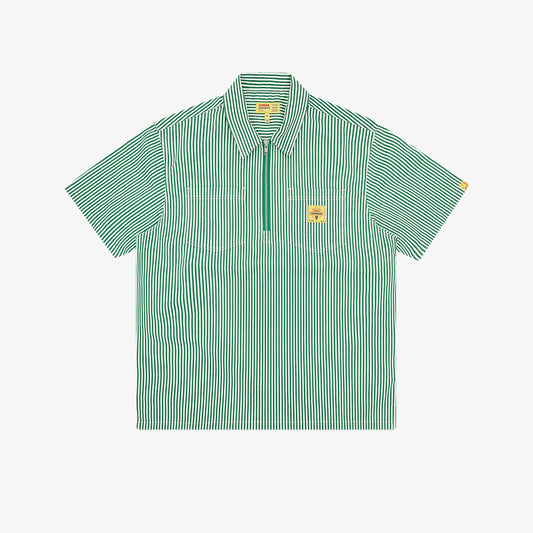 ICECREAM Services 1/4 Zip Work Shirt - Green White