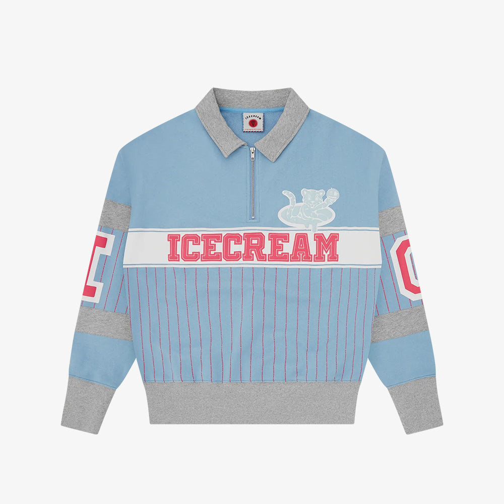 ICECREAM IC Cubs Collared Quarter Zip - Blue Pink