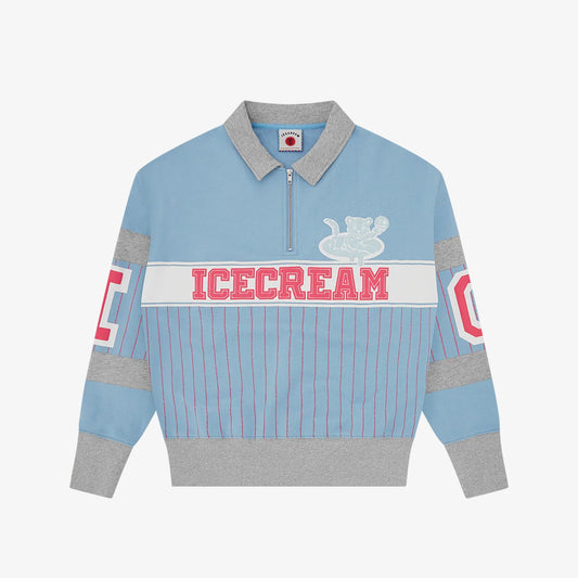 ICECREAM IC Cubs Collared Quarter Zip - Blue Pink