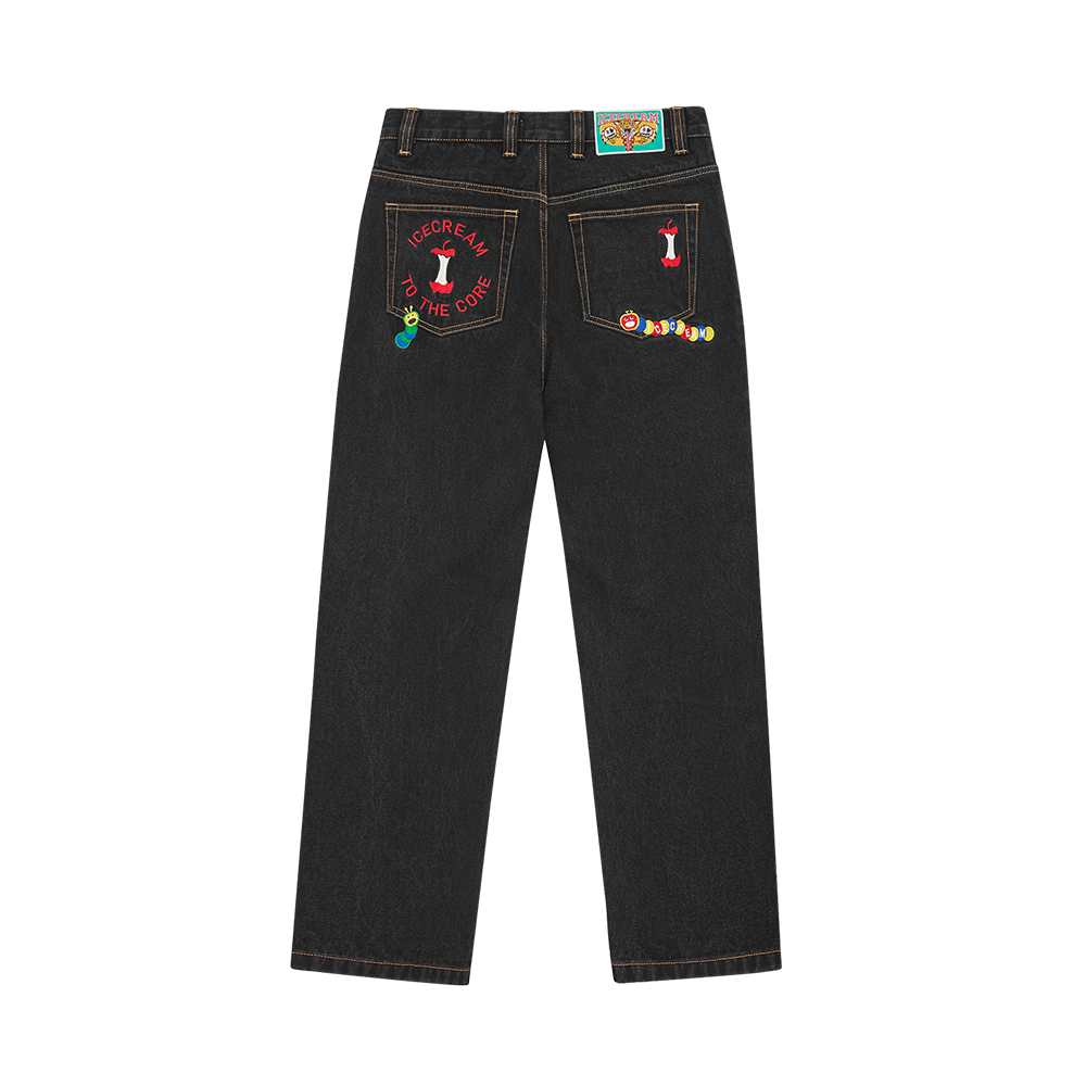 ICECREAM Double Scoop Apple Denim Pant - Black