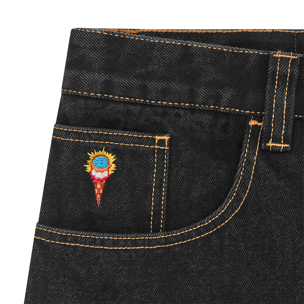 ICECREAM Double Scoop Apple Denim Pant - Black
