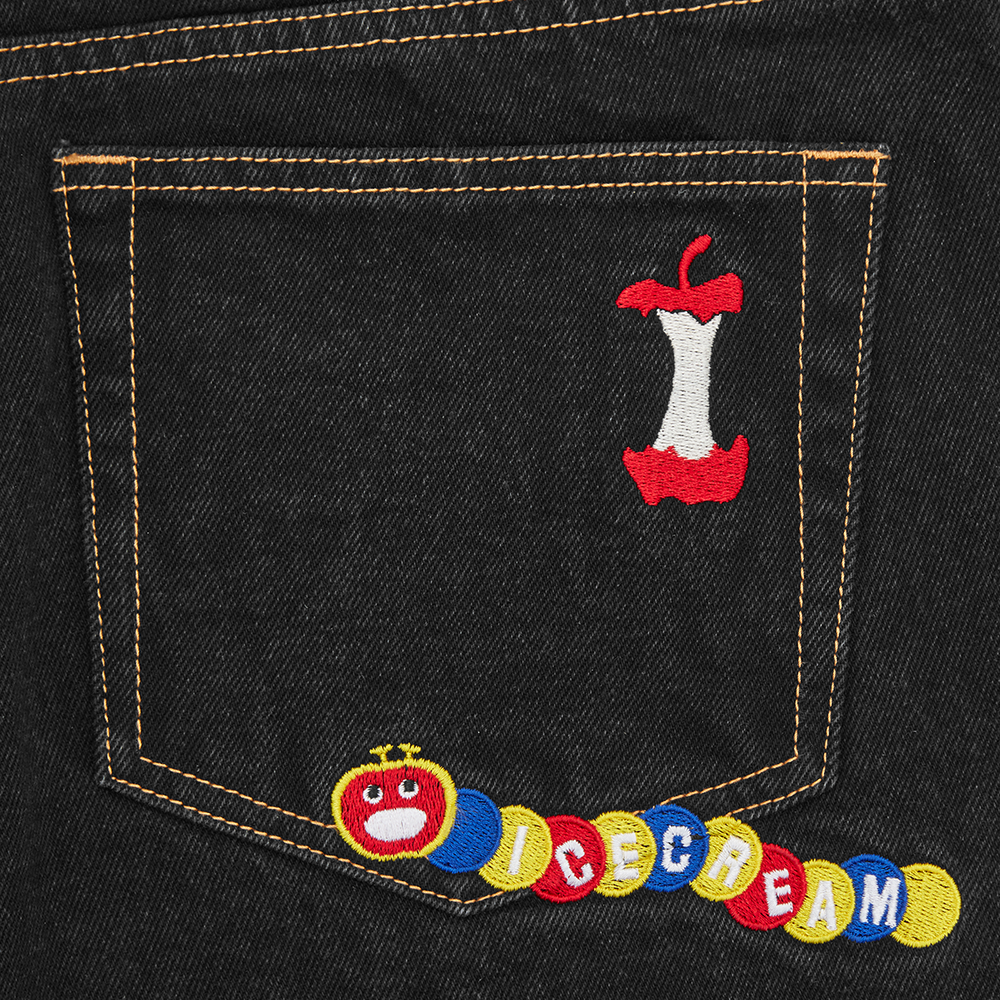 ICECREAM Double Scoop Apple Denim Pant - Black