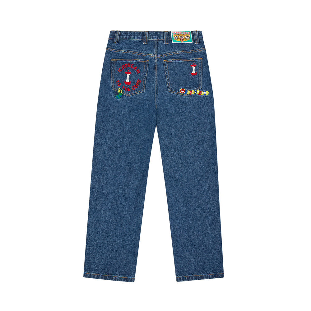ICECREAM Double Scoop Apple Denim Pant - Mid Wash Blue