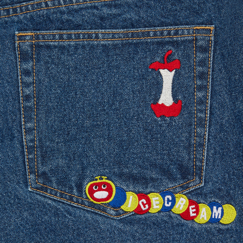 ICECREAM Double Scoop Apple Denim Pant - Mid Wash Blue