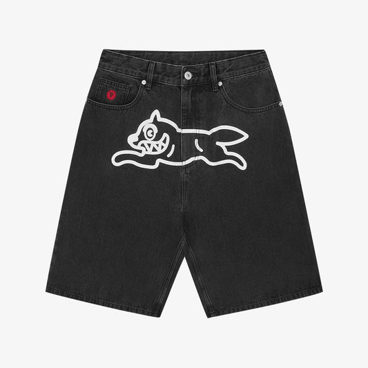 ICECREAM Running Dog Triple Scoop Short - Black Denim