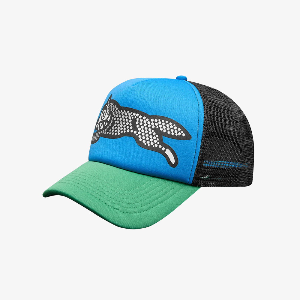 ICECREAM Glitter Running Dog Trucker Cap - Blue Green