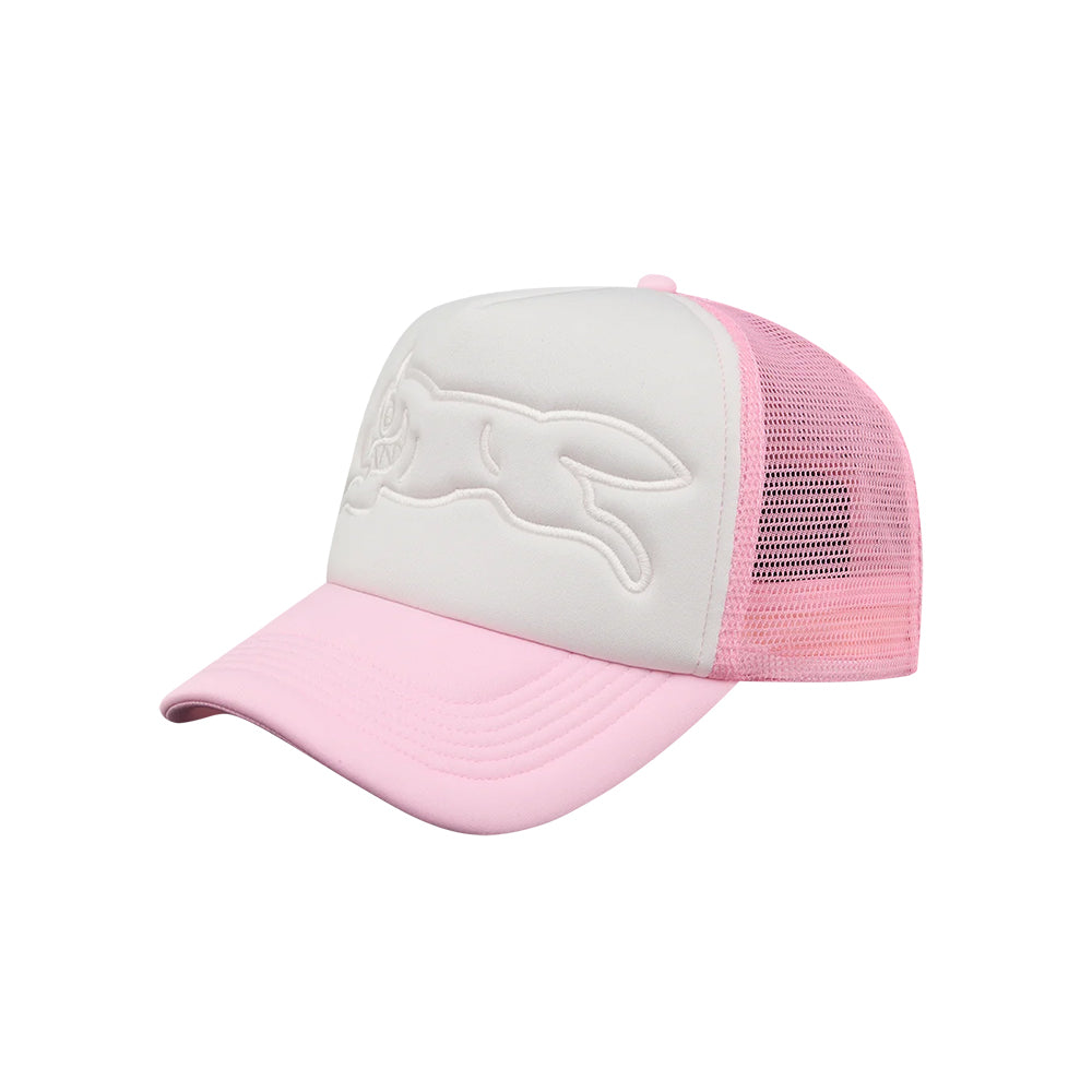 ICECREAM Running Dog Embossed Cap - Pink White
