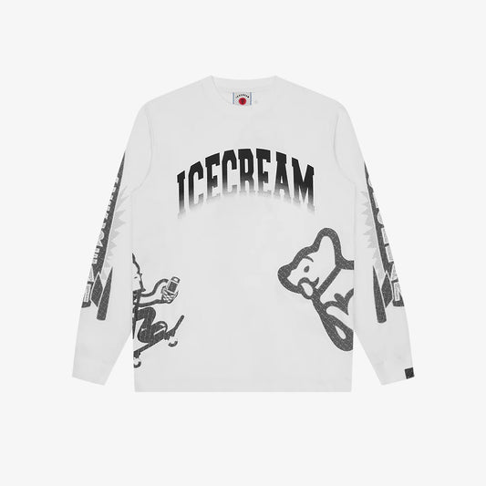 ICECREAM Halftone Multi Logo LS - White
