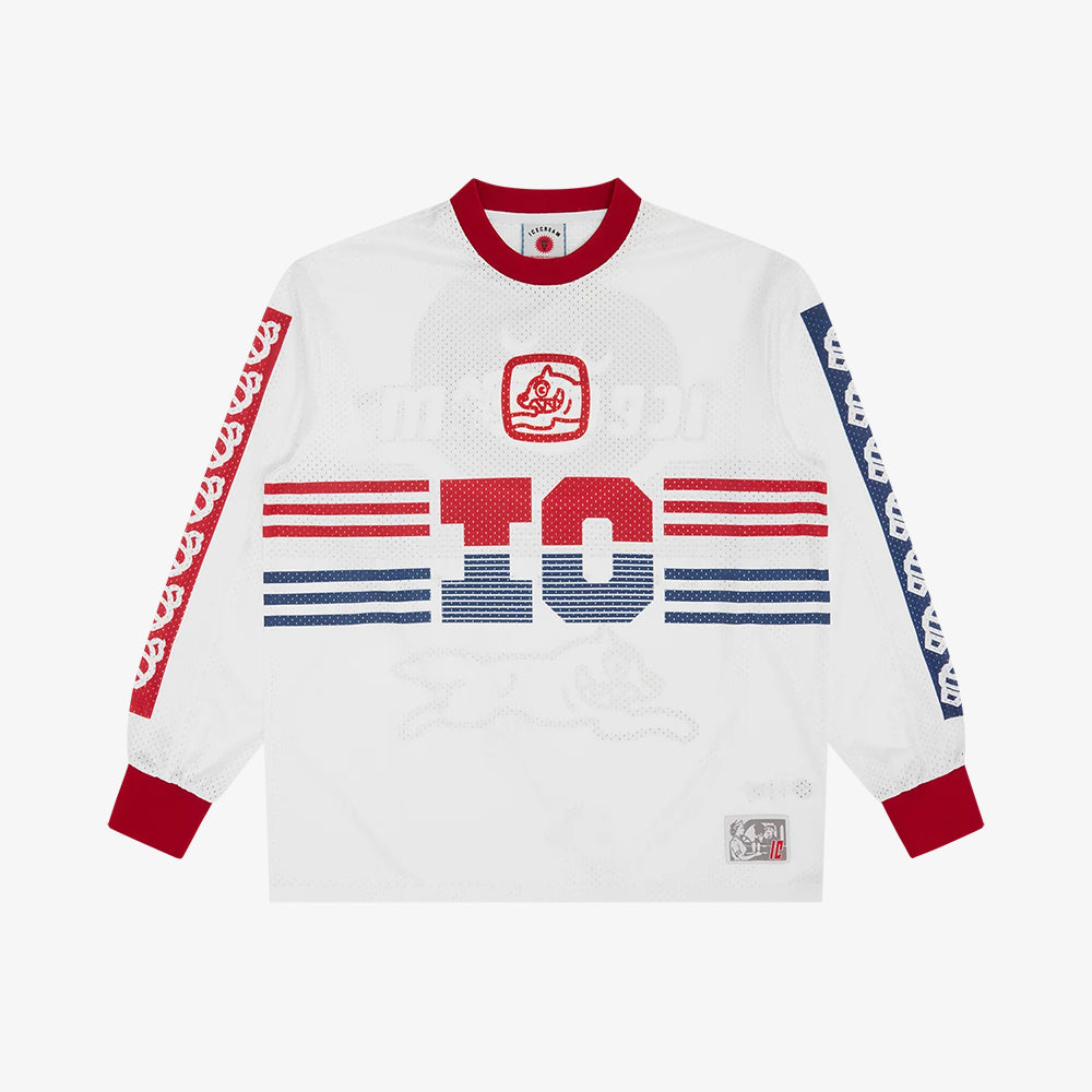 ICECREAM Moto LS Mesh Shirt - White