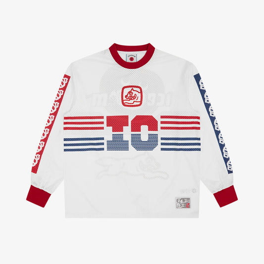 ICECREAM Moto LS Mesh Shirt - White