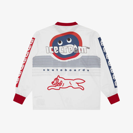 ICECREAM Moto LS Mesh Shirt - White