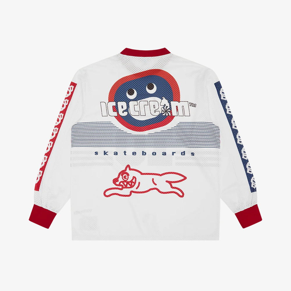 ICECREAM Moto LS Mesh Shirt - White