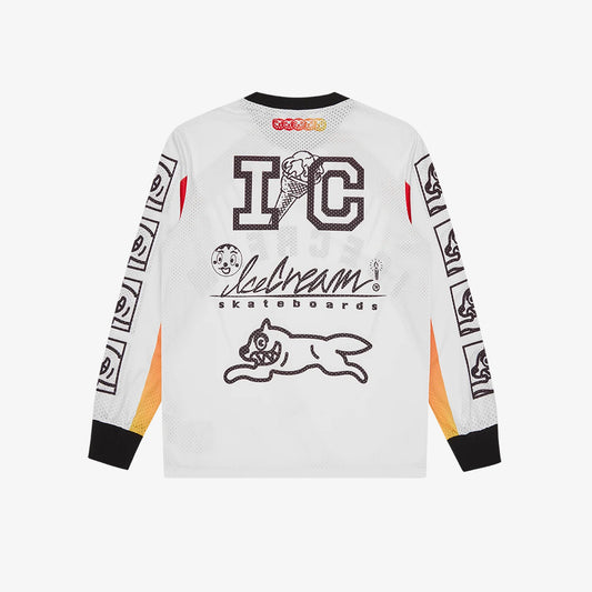 ICECREAM Moto Racer LS Mesh Shirt - White
