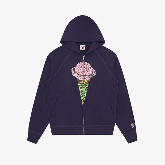 ICECREAM Cone Zip Through Hood - Navy