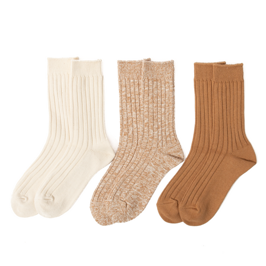 RoToTo Organic Daily 3-Pack Socks - E/B