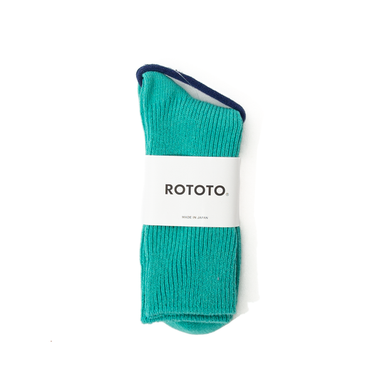 RoToTo Recycled Cotton Rib Socks - Light Grey