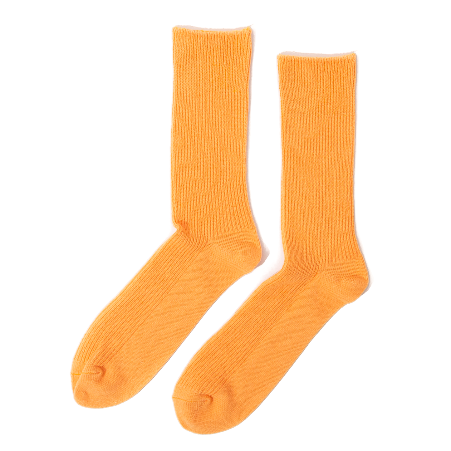RoToTo Recycled Cotton Rib Socks - Orange