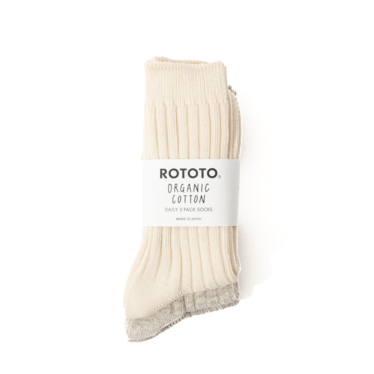 RoToTo Organic Daily 3-Pack Socks - E/G