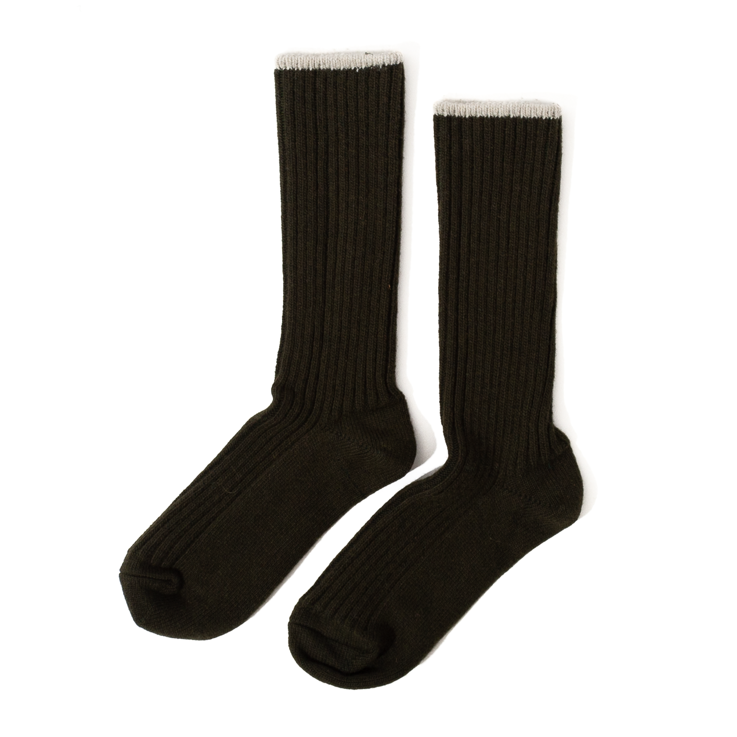 RoToTo Recycle W/PL Ribbed Crew Socks - Dark Grey