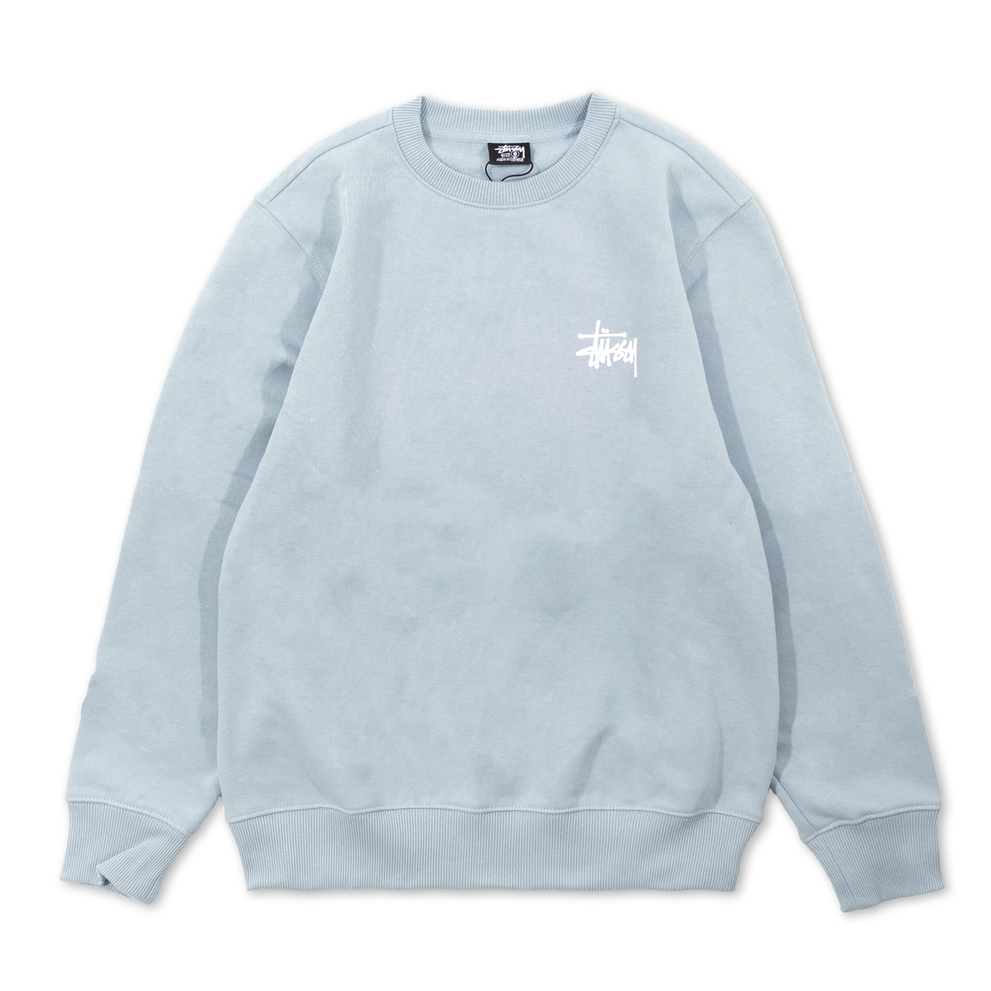 Stüssy Basic Stüssy Crew Sweatshirt - Steel