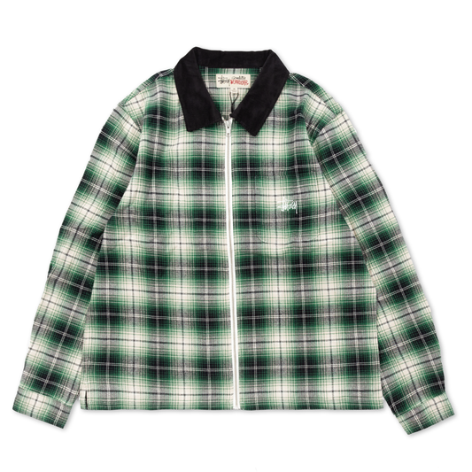 Stüssy Frank Plaid Zip LS Shirt - Black