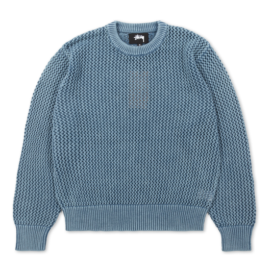 Stüssy Pigment Dyed Loose Gauge Sweater - Sea Foam