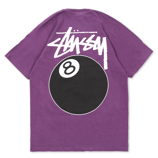 Stüssy 8 Ball Pigment Dyed T-Shirt - Purple