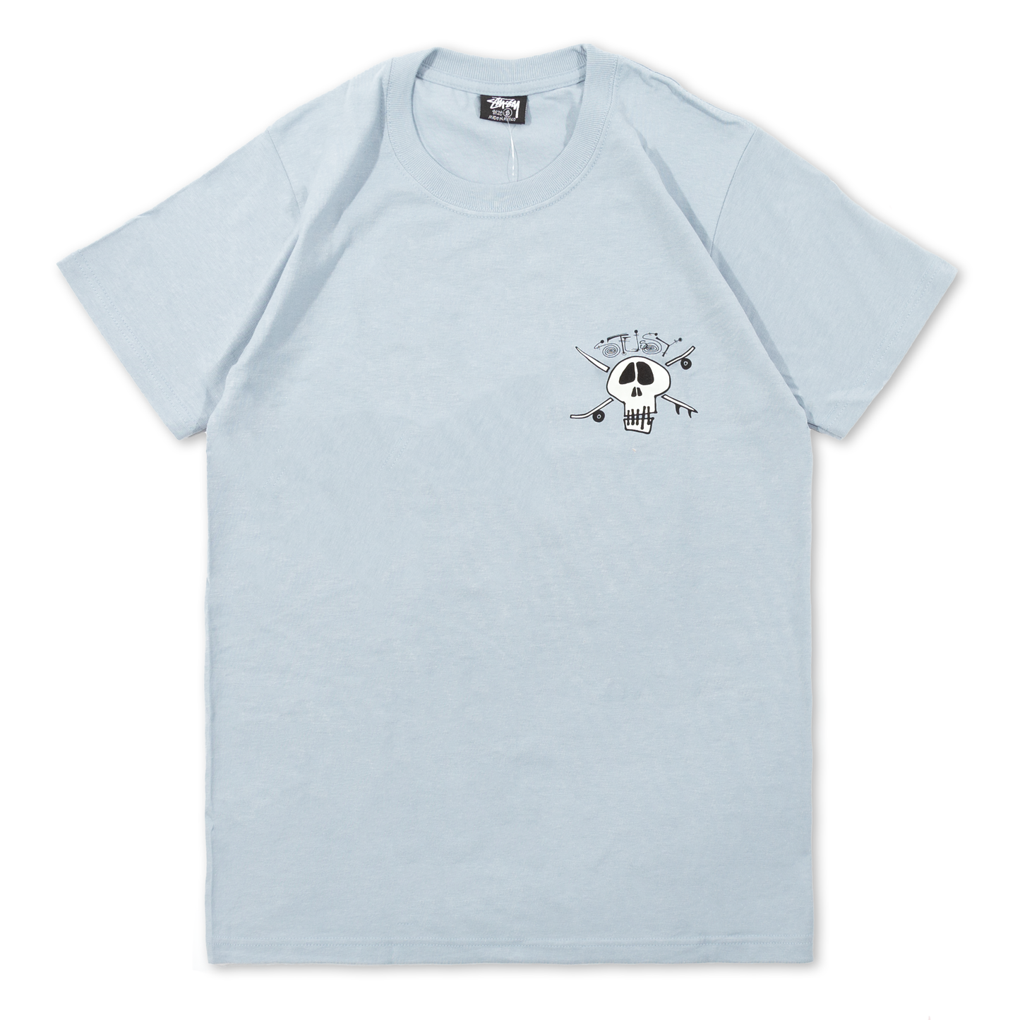 Stüssy Surf Skate Skull T-Shirt - Steel