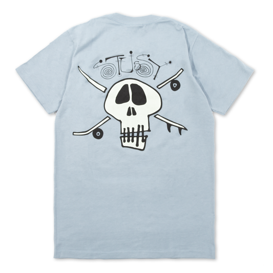 Stüssy Surf Skate Skull T-Shirt - Steel